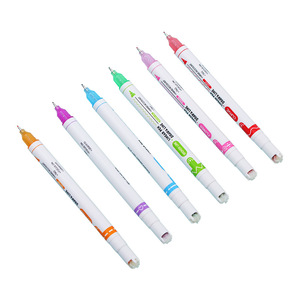 Penna curva con Journaling a doppia punta creativa con pennarello a <span class=keywords><strong>cuore</strong></span> e contorno floreale, evidenziatori di linee colorate - Product Image 1