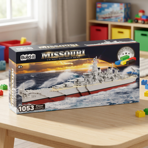 OXFORD Missouri Classic War Battleship, Bloques de Construcción de Plástico ABS, Modelo de Buque de Guerra Naval, Barcos de Juguete Coleccionables para Ensamblar - Product Image 3