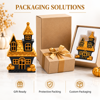 Ornement en céramique pour la maison, la décoration de table, les fêtes, Halloween, la maison hantée, avec logo personnalisé OEM ODM, couleur et emballage personnalisés