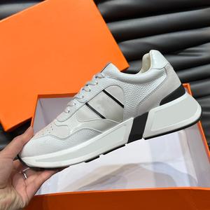 Nuevos zapatos deportivos informales de cuero transpirable para hombres, zapatos de lujo ligeros para mejorar la altura - Product Image 6