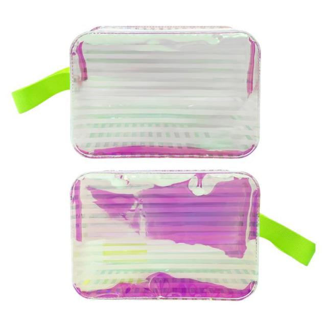 Custom New Personalized Waterproof Zipper clear Tpu Pvc Cosmetic Makeup Make up Wash Travel Skincare Pouch Bag