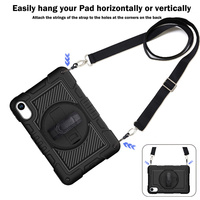 Étui en silicone antichoc 360° pour Redmi Pad 2 2025 11 pouces, housses de tablette avec sangle bandoulière