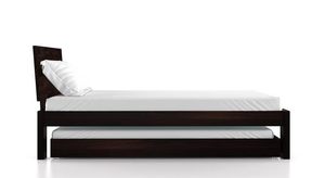 Modern Twin <b>Wooden</b> <b>Platform</b> <b>Bed</b> with Headboard and Pull-Out Trundle Space Saving Space-Saving Design for Bedroom Furniture - Product Image 2