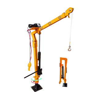 ミニ油圧式電動トラック搭載クレーン、スチール構造、ケーブルスリング付き、新品、1トン積載量、ホテルや小売店向け - Product Image 6