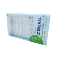 Boîte d'emballage en plastique PET transparente personnalisée, boîte en plastique cosmétique pliable transparente en PVC avec support pour l'électronique