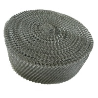 Filet en treillis métallique tricoté en acier inoxydable de 5 po x 32 pi pour filtration gaz-liquide et lutte antiparasitaire (escargots, serpents, rats), soudable