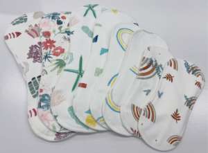 Çevre dostu kaymaz yıkanabilir su geçirmez kadın ped kullanımlık kadınsı organik bez sıhhi ped - Product Image 6