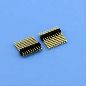 Height 7.0MM Double Row Modular 4 6 8 10 12 14 16 20 Position Male Header Spring-Load Dual Row SMD Pogo Pin Connector 2.54 Grid
