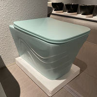 WC suspendu pour salle de bain, cuvette de toilette murale, toilette sans réservoir, siphon en P, toilette murale monobloc