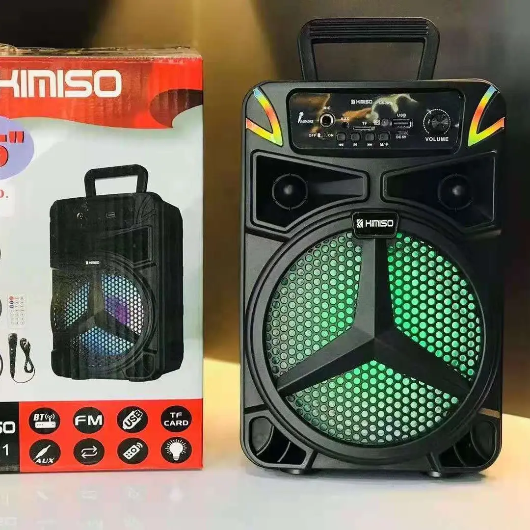 KIMISO QS-2611インチイーグルオーディオスピーカーポータブルミニカラオケスピーカーLEDライト付き