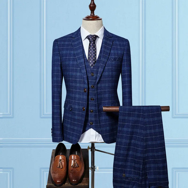 2022 blazer hombre fashion elegant leisure smart business jacket formal male Suit pants office blazer 3 piece set men's suits
