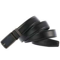 Ceinture en cuir automatique pour homme, texture patchwork, avec boucle à cliquet, logo laser personnalisé disponible, vente en gros