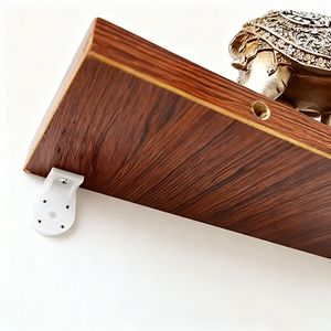 Plastic Wall Mount <b>Shelf</b> L Shape With Metal Pegs For Hanging <b>Hooks</b> And Picture Display 3-5kg Load Capacity - Product Image 2