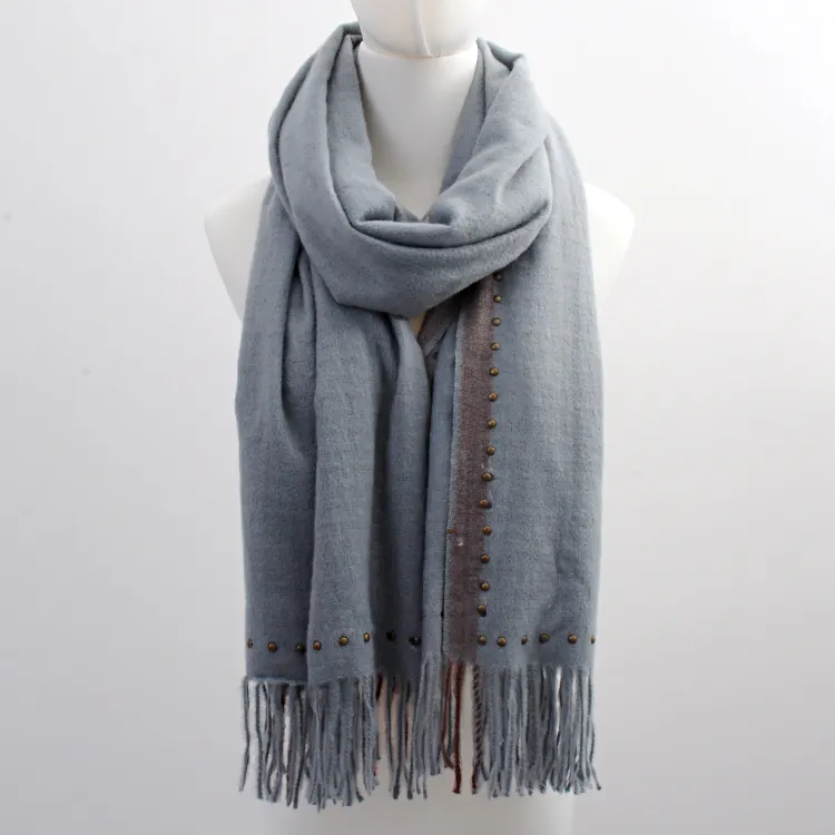 Sciarpa invernale da donna scialle scialle coperta da donna sciarpa invernale lunga colore grigio caldo moda donna