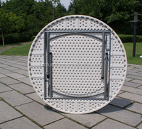 152cm 8 sièges 5ft ronde en plastique table pliante en gros du fournisseur Chinois