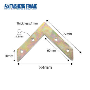 TS-K138 Home Decoration <strong>Mirror</strong> Photo Frame Accessories Metal <strong>Corner</strong> <strong>Bracket</strong> Silver L Flat Shape Frame <strong>Corner</strong> Braces <strong>Bracket</strong> - Product Image 3