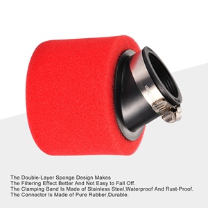 GOOFIT 42mm Moto Filtre <span class=keywords><strong>À</strong></span> <span class=keywords><strong>Air</strong></span> de Remplacement pour 4 course 125cc 140cc 150cc 200cc ATV CRF KLX Cyclomoteur Scooter Mini Dirt Bike Rouge - Product Image 4
