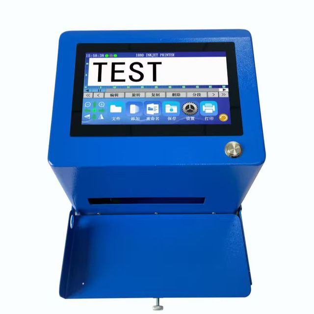 Yaomatec Best Selling Desktop TIJ Inkjet Printer 12.7mm/25.4mm Mini Barcode QR Expiry Batch Date Label Printer 600dpi Automatic