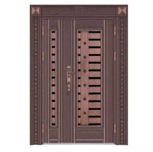 <span class=keywords><strong>Puerta</strong></span> de Acero de Seguridad de Una <span class=keywords><strong>Hoja</strong></span> <span class=keywords><strong>y</strong></span> <span class=keywords><strong>Media</strong></span>, Moderna, para Entrada de Vivienda o Apartamento, Fabricada en China, Acabado Manual - Product Image 3