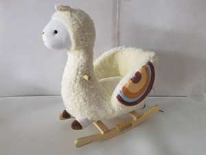 Alpaca Hobbeldier Peluche Animal Rocker Jouets Cheval d'équitation en bois Enfants Cheval à <span class=keywords><strong>bascule</strong></span> enfants - Product Image 6