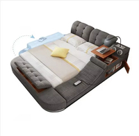 Lit combiné multifonctionnel Lit souple de massage personnalisé Lit en cuir Meubles de chambre à coucher