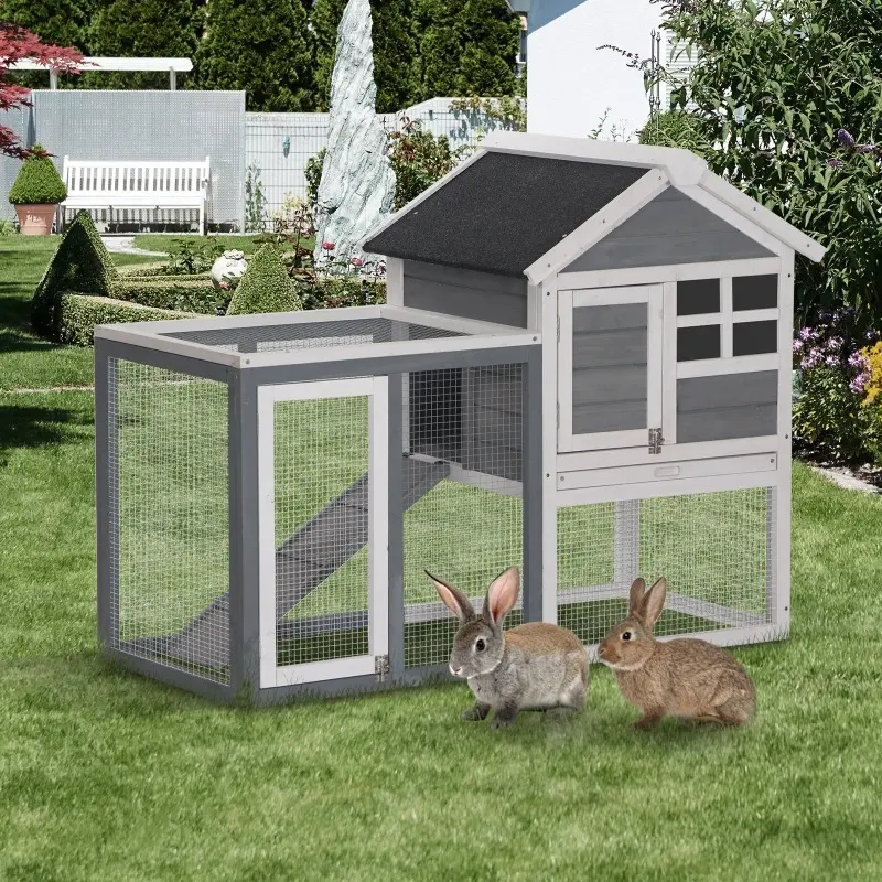 Wooden Chicken Coop Rabbit Hutch Bunny Cage Wood House Rabbit For Bunny