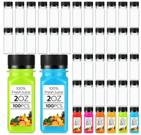 Offre Spéciale – Bouteilles en plastique PET transparentes jetables de 2 oz pour boissons et jus