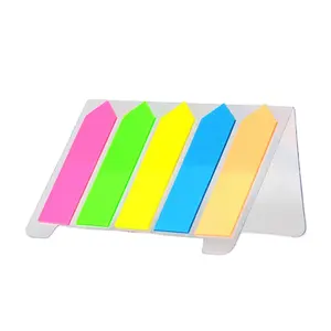 PET Sticky Notes Neon Color Printing Custom Acrylic Transparent Memo Pad Sticky Notes