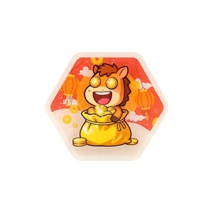 At Yılı Akrilik Buzdolabı Magneti Promosyon İş Hediyesi Sevimli Karikatür Anime Baskılı, Dönen Epoksi Akrilik Buzdolabı Magneti - Product Image 2