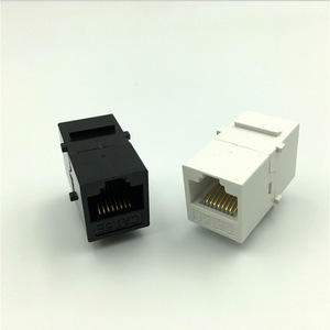 แผงเชื่อมต่อเครือข่าย Rj45 แบบติดตั้งบนแผง 8p8c ทองแดงผสมชุบทอง 1 พอร์ต อีเธอร์เน็ตแจ็ค - Product Image 1