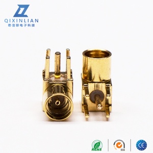 Beryllium đồng mạ vàng MMCX nối nữ uốn cong cắm PCB gắn kết - Product Image 5