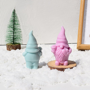 New Arrival DIY Religious Christmas Santa Claus Aromatherapy Food Grade Non-Toxic White Silicone Dishwasher Safe Candle Cake - Product Image 3