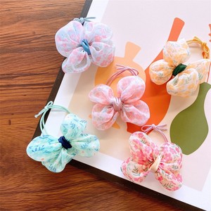 New children's hair accessories, Korean style, floral 3D <b>bow</b> hair tie, girls' ponytail hair <b>clip</b>, small flower hair <b>clip</b> - Product Image 3