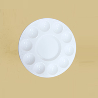 Palette de peinture en plastique Xinbowen à 10 compartiments pour huile et aquarelle, palette de peinture blanche pour artistes