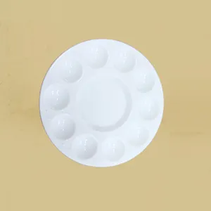 Xinbowen 10 pozos acrílico aceite de acuarela pintura blanca de plástico paleta artista paleta de pintura