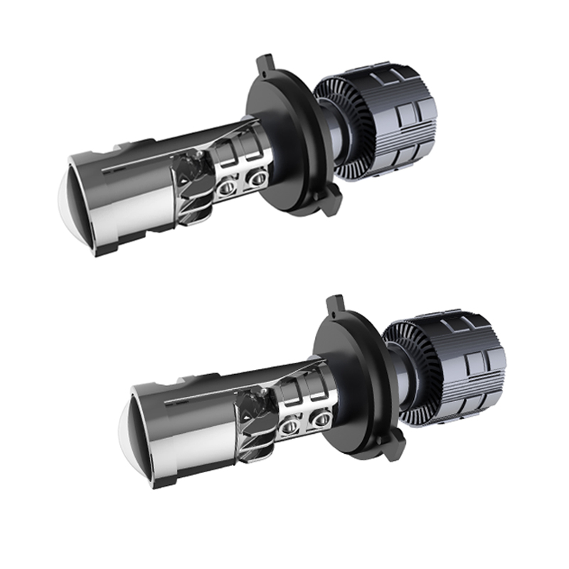 Оптовая продажа, светодиодный проектор 12-24 В постоянного тока, низкий уровень яркости H4 H1 H7 9005 9012 9007, мини-объектив 3000k 4300k 6000k, светодиодная фара, объектив проектора