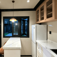 Fabricants de maisons préfabriquées entièrement meublées, appartement extensible préfabriqué, maison extensible en conteneur avec terrasse