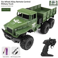 Camion militaire télécommandé 2,4 GHz en plastique, haute vitesse, tout-terrain, avec éclairage, chargement de marchandises et évitement d'obstacles sur 40 m