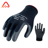 Gants de sécurité d'usage général approuvés CE EN388 avec revêtement en PU respirant antidérapant Logo personnalisé Gants de travail OEM