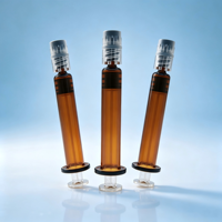 Seringue en verre ambré de 1 ml, 2 ml, 3 ml, 5 ml, avec embout Luer Lock, pour le remplissage de liquides visqueux et photosensibles