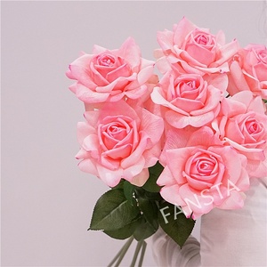 <span class=keywords><strong>Rosas</strong></span> Artificiales de Látex <span class=keywords><strong>con</strong></span> Tacto Real, Hidratantes, Lavables, para Decoración Floral de Bodas, Hoteles <span class=keywords><strong>y</strong></span> Hogares - Product Image 3
