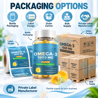 Gummies d'oméga-3 aux algues OEM ODM 1000mg EPA DHA saveur curcuma mangue sans sucre, remplis de liquide, marque privée, fabricant en gros