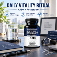 Capsules NAD+ pour hommes en marque privée OEM avec CoQ10 60 gélules pour l'énergie antioxydante et la vitalité masculine