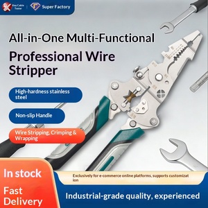 New stainless steel multi-function wire stripper, electrical wire-<b>stripping</b> and cable-separating cable cutters, <b>nail</b>-cutting - Product Image 1