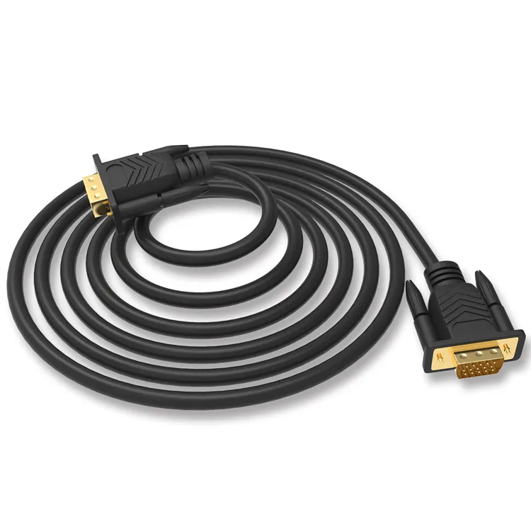 OEM ODM VGA Cable 1.5M Male To Male Gold Plated Port PVC 1080P Accesorios Y Partes De Uso Comn Office Video VGA Cables