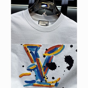 Camiseta de manga corta para hombre, informal, con logotipo personalizado, serigrafiada, 100% algodón, estilo hip-hop, holgada, deportiva, de moda, para verano. - Product Image 5
