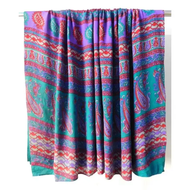 Retro Bán Buôn Kimono Dressmaking Crepe Lụa Saree Lỏng Chất Liệu 5 Yard Sari May Vải