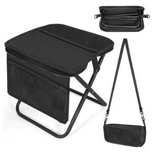Chaise de camping pliante portable ultralégère en fer, siège compact durable, style minimaliste japonais, pour adultes, voyage, mobilier d'extérieur - Product Image 1