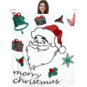 Giáng Sinh Lông Cừu Chăn Flannel Ném Tùy Chỉnh In Giáng Sinh Cây Chăn Cho Sofa - Product Image 1