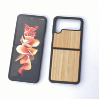 Étui de téléphone en bois de rose de luxe, écologique, antichoc, avec design de paysage naturel pour Z Flip 3/4/5